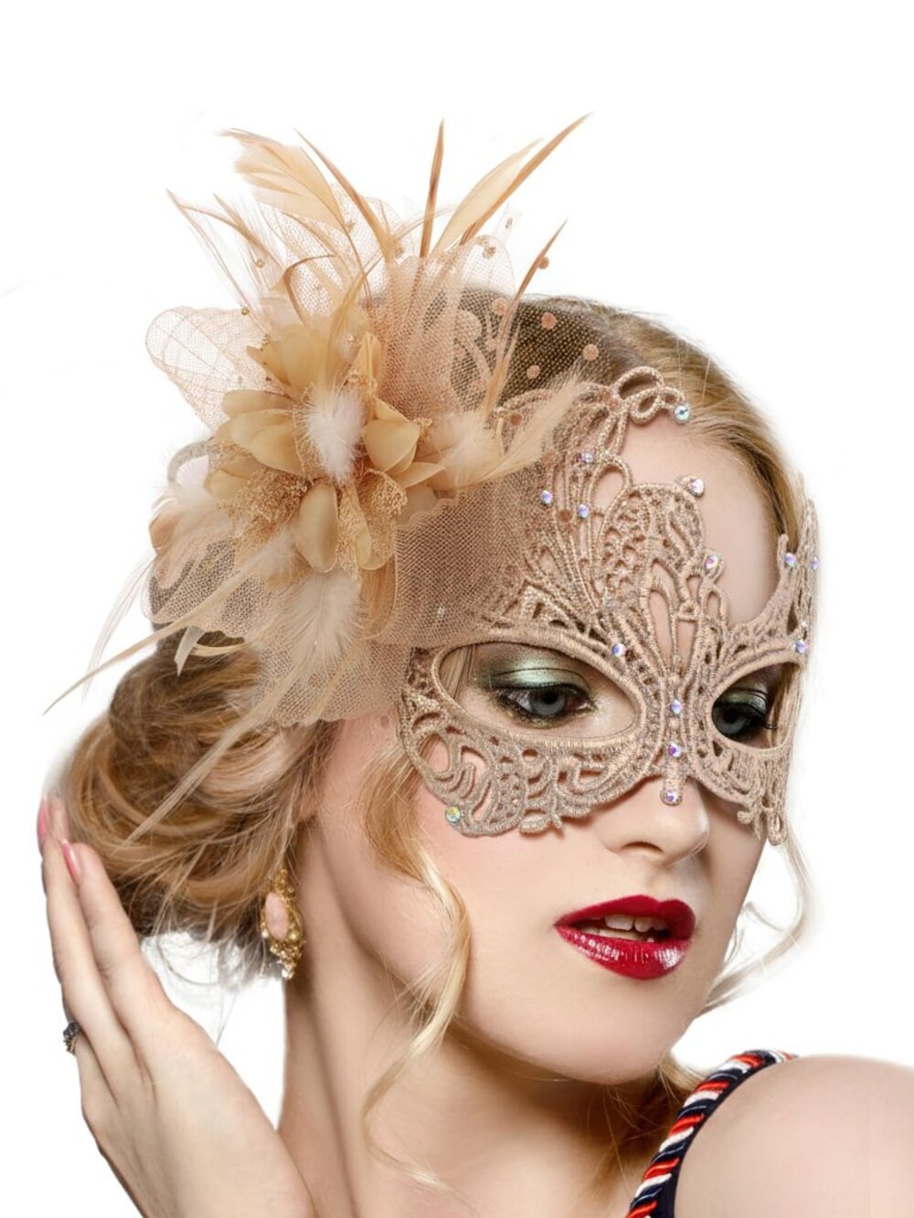 Lace Masquerade Masks for Women - Halloween Elegant Venetian Mask